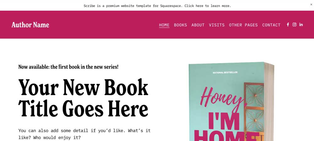 Scribe Squarespace template for Bloggers